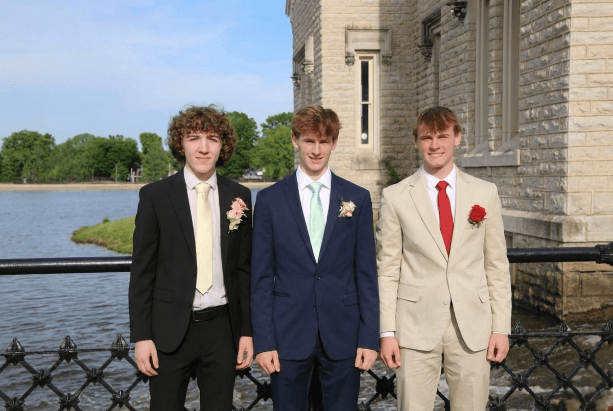 Zach, Sean, and Gabe at prom
